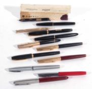 Mixed lot of vintage pens to include a Montblanc fountain pen marked 642, the nib marked J.B
