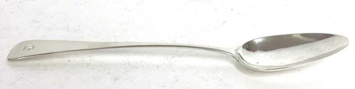 George IV basting spoon in Old English spoon bearing an initial 'D' to handle, 28cm long, London