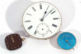 Mixed lot of two ladies wristwatch movements, an Omega with a brown dial and an unmarked movement