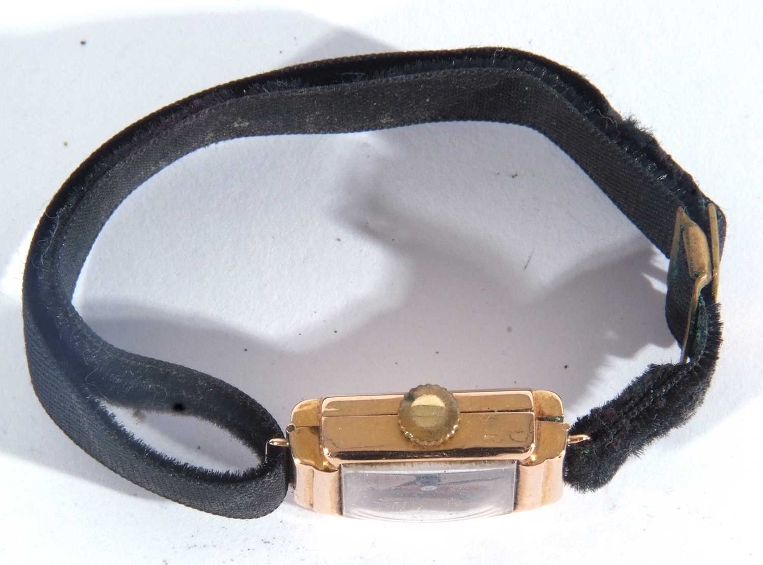 18ct gold ladies cocktail watch. Stamped on the back of the case "750 18L". Manually crown wound - Image 3 of 5