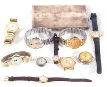 Mixed lot of ten various wristwatches including makes such as Seiko, Rotary and Mathey Tissot, a
