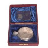 Victorian silver novelty scent bottle in the form of a pocket watch engraved both sides around two