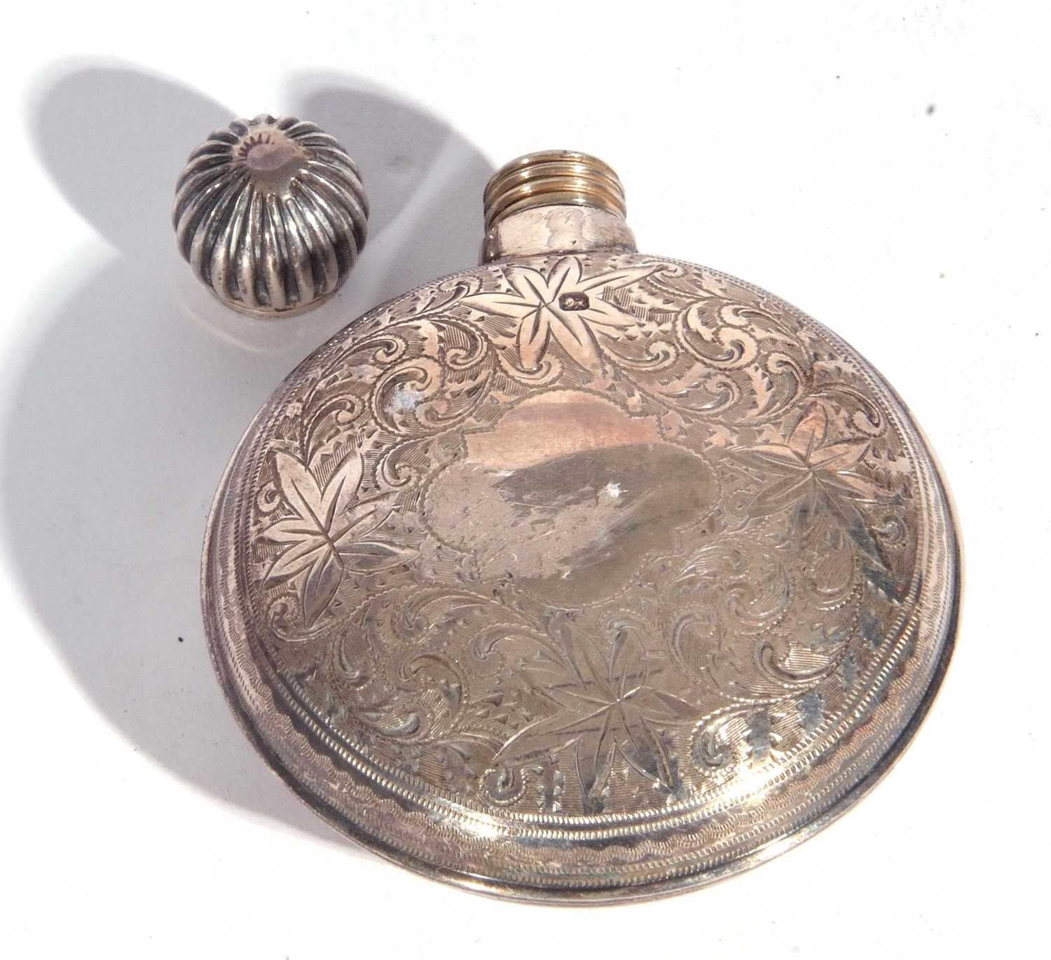 Victorian silver novelty scent bottle in the form of a pocket watch engraved both sides around two - Image 4 of 4