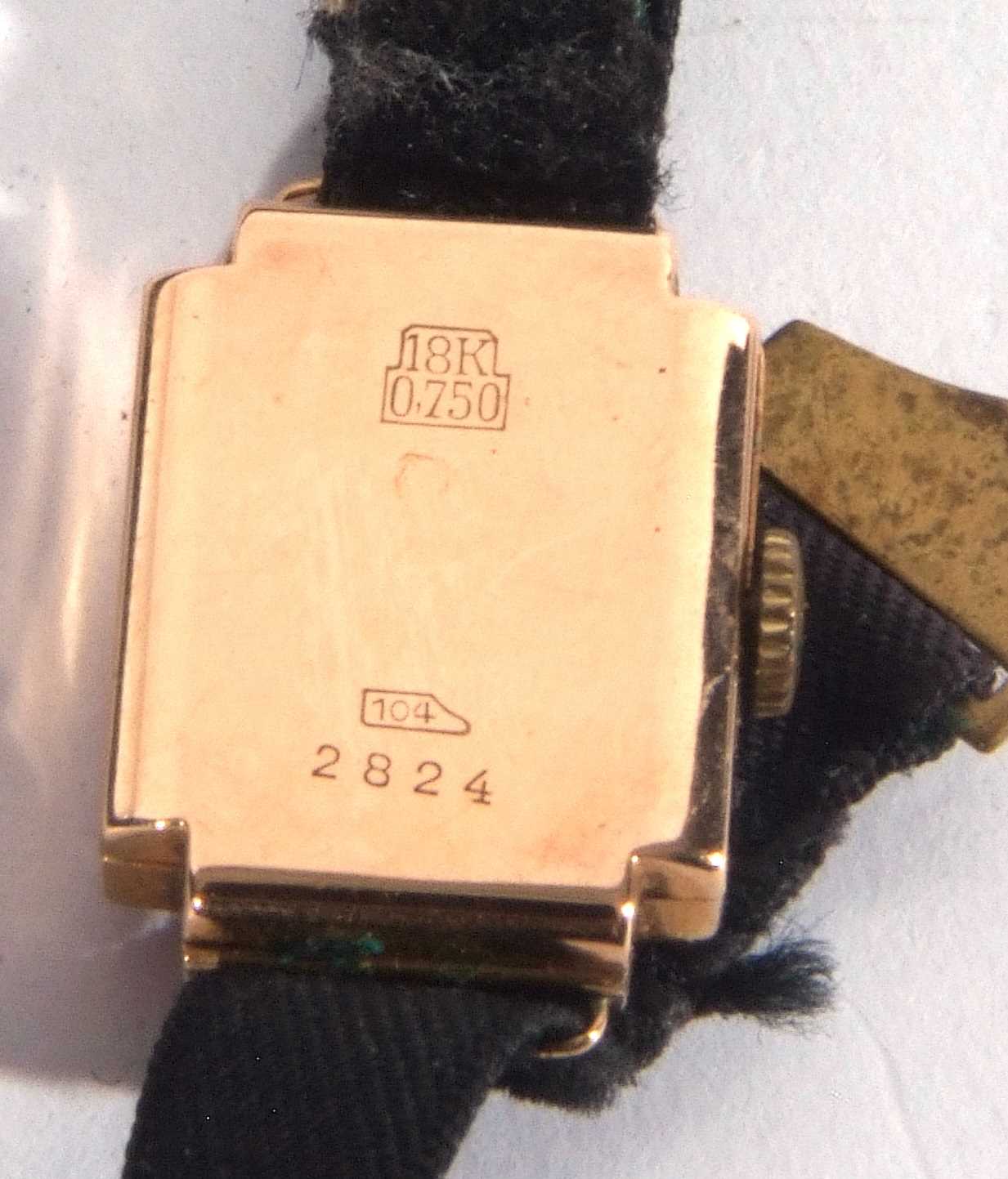 18ct gold ladies cocktail watch. Stamped on the back of the case "750 18L". Manually crown wound - Image 5 of 5