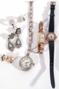 Mixed lot of three wristwatches including a 9 carat gold ladies Zenith, 9 carat gold J W Benson