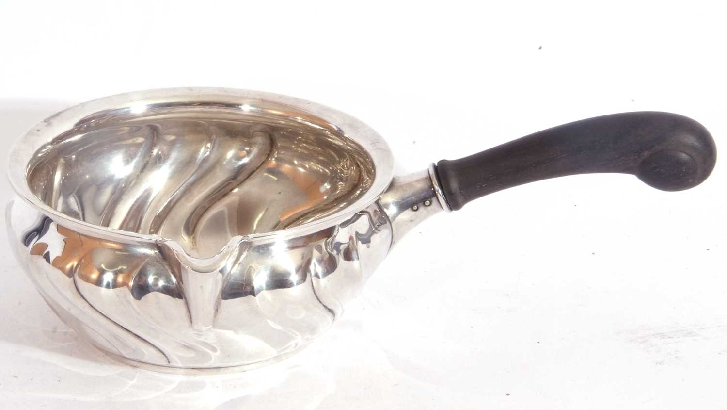 Danish silver (835) sauce boat with an ebony handle, CFH Christian For Heise 1929