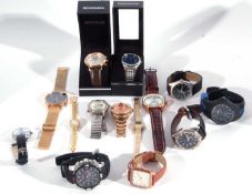 Mixed lot of gents and ladies wristwatches makers include, Sekonda, Limit and Accurist