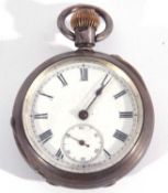 Last quarter of the 19th Century silver pocket watch hallmarked for London 1884. It has a manually