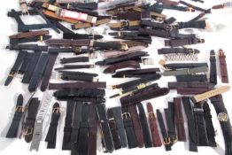 A mixed lot of various gents and ladies wrist watch straps