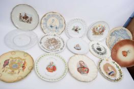 Quantity of commemorative plates for Victoria and others, various factories including Worcester (