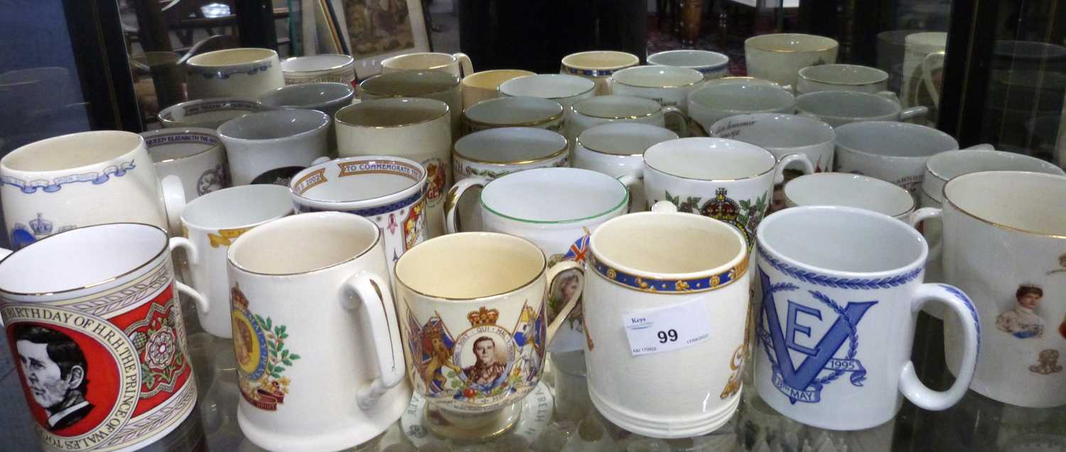 Quantity of commemorative mugs, royalty and other subjects