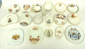 Quantity of commemorative wares and small festival of Britain glass