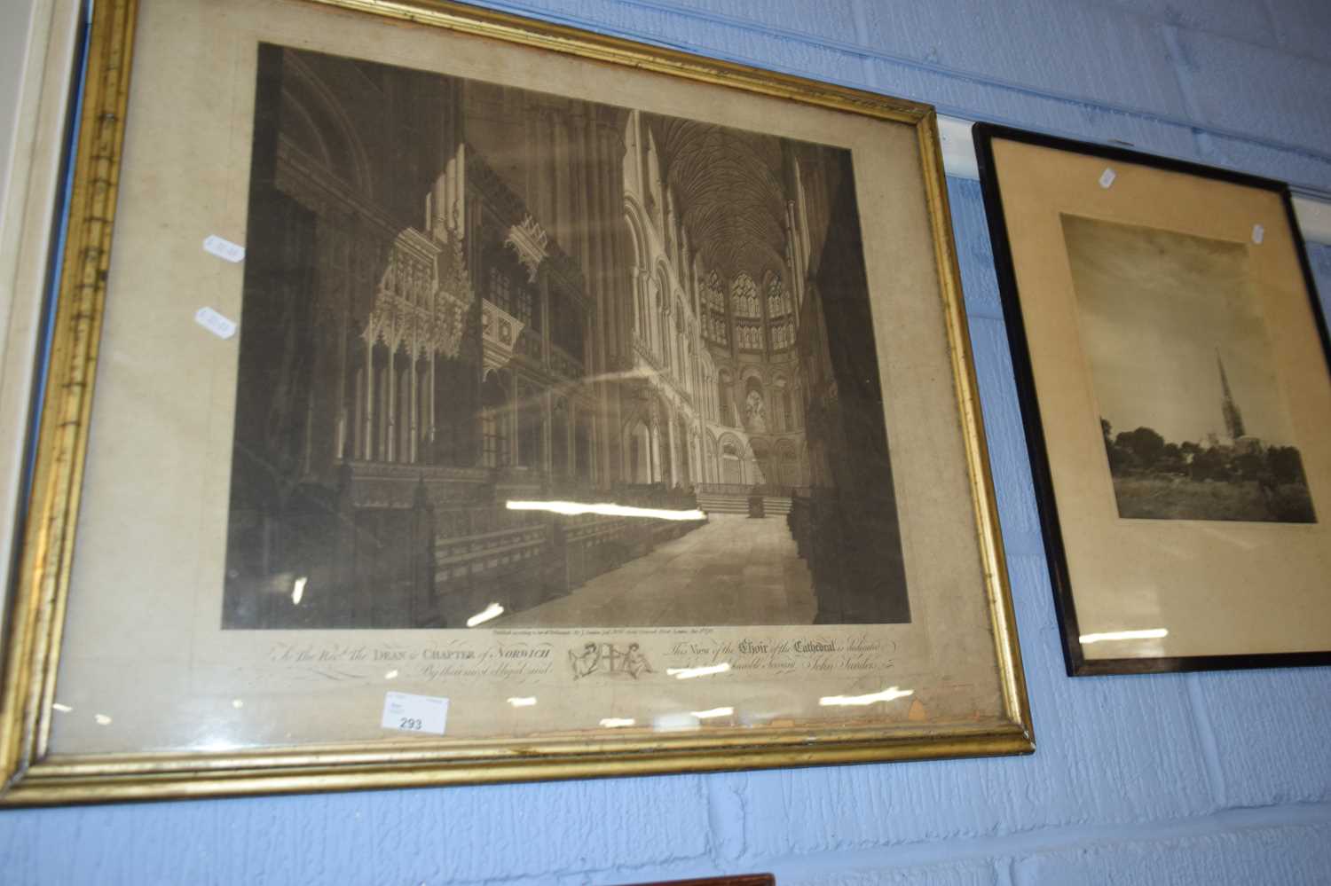 Print of the Choir Stalls and Norwich Cathedral commissioned by the Dean and Chapter, published J