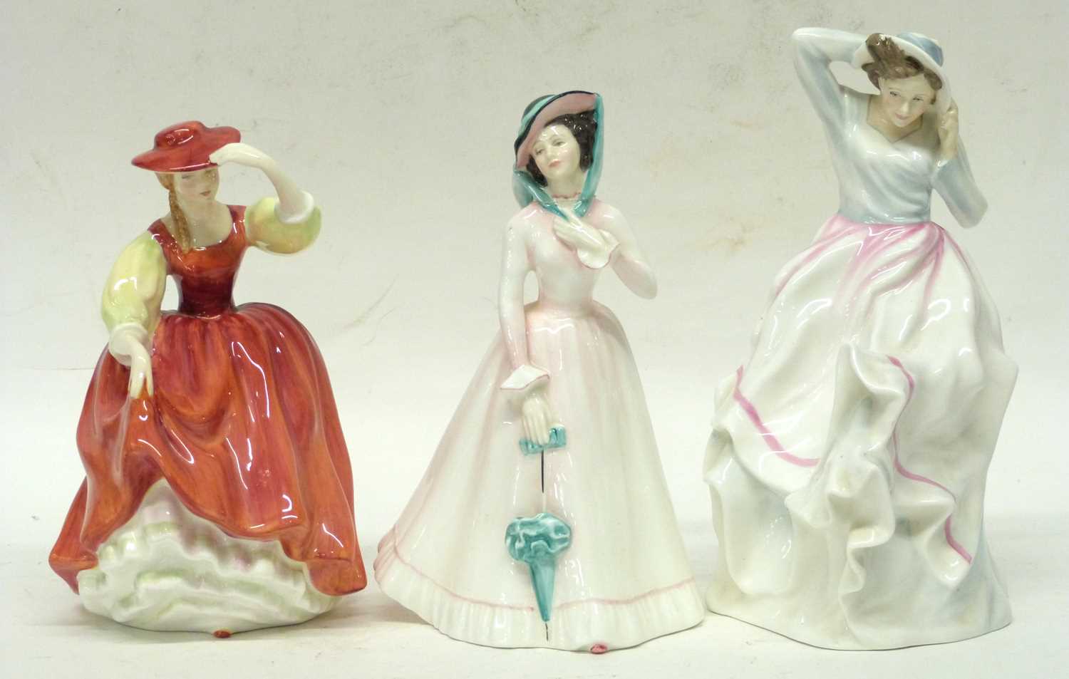 Group of three Royal Doulton figures with original boxes including Veronica HN3505, Buttercup 2399