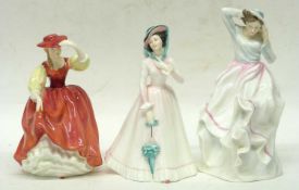 Group of three Royal Doulton figures with original boxes including Veronica HN3505, Buttercup 2399