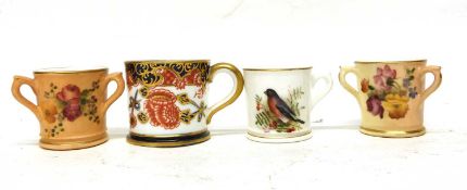 Group of miniature wares including Royal Crown Derby mug, Worcester tig, further Worcester miniature
