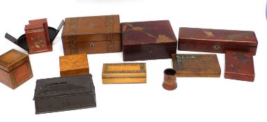 Box containing quantity of wooden boxes, some Chinese etc, quantity in the lot