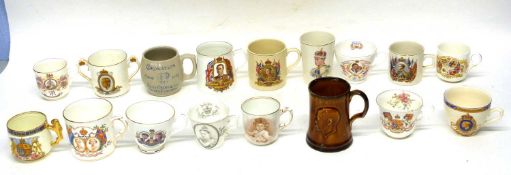 Quantity of commemorative cups and mugs