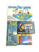 A mixed lot of vintage board games in original boxes. To include: - Mouse Trap, by Ideal -