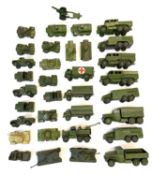 A large quantity of Dinky die-cast military vehicles, to include tanks, trucks etc (34)