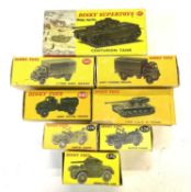 Mixed lot of Dinky die-cast military vehicles in original boxes. To include: - 651 Centurion
