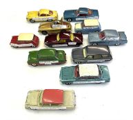 Mixed lot of older Corgi saloon and estate cars to include: - 249 Morris mini Cooper (possibly