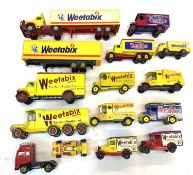 Quantity of unboxed collectible die-cast Weetabix vehicles, to include Corgi, Matchbox and Lledo