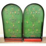 A pair of vintage Kay (UK) Pin football Bagatelle boards a/f