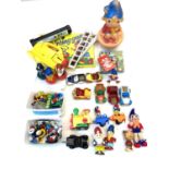 A large quantity of vintage Noddy in Toyland collectibles.Including board game, assorted vehicles,