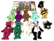 Mixed lot of retired original TY Beanie Baby and other toys, all with original tags (some in tag