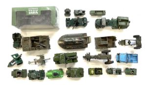 A quantity of unboxed die-cast military vehicles, to include Dinky, Lone Star, Corgi, Solido,