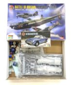 A pair of boxed airfix models to include: - 1:32 Aston Martin DB5 - 1:72 'Battle of Britain' trio: