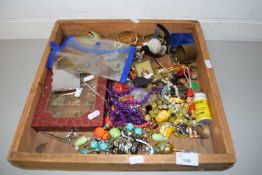 LARGE BOX OF VARIOUS COSTUME JEWELLERY AND OTHER ASSORTED ITEMS