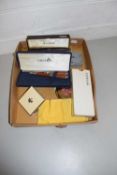 MIXED LOT: PARKER PENS, POWER COMPACT AND FURTHER ORCHID PEN AND PAPER KNIFE SET