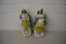 PAIR OF STAFFORDSHIRE FIGURES