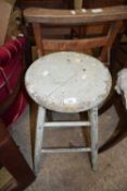 PAINTED WOODEN STOOL