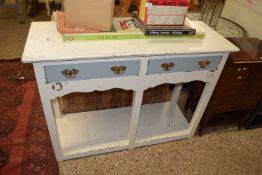 PAINTED PINE TWO DRAWER SIDE TABLE 120 CM WIDE
