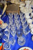 MIXED LOT: VARIOUS CLEAR DRINKING GLASSES