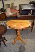 MODERN PINE OVAL TOPPED WINE TABLE 60 CM WIDE