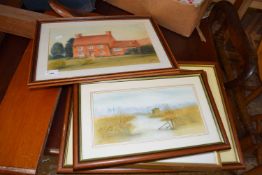 GROUP OF FOUR VARIOUS CONTEMPORARY WATERCOLOUR STUDIES TO INCLUDE RACKHAM