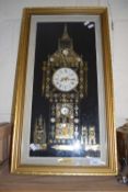 KERSH FRAMED CLOCK FORMED FROM VARIOUS WATCH PARTS MARKED "BIG BEN LONDON"