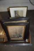 MIXED LOT: VARIOUS 19TH CENTURY ENGRAVINGS TO INCLUDE CATHEDRALS INCLUDING NORWICH AND ELY PLUS