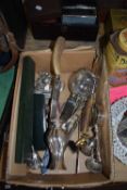 BOX OF VARIOUS ASSORTED SILVER PLATED WARES