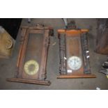 TWO VIENNA STYLE WALL CLOCKS FOR RESTORATION