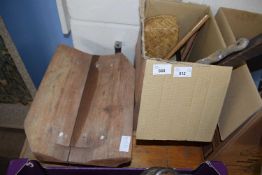 MIXED LOT: WOODEN STOOL VARIOUS ASSORTED TOOLS ETC