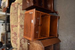 SMALL REPRODUCTION BURR WOOD VENEERED BOOK CASE CABINET