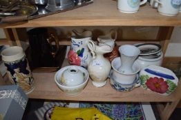 MIXED LOT: VARIOUS ASSORTED CERAMICS TO INCLUDE VASES, BOWLS, GERMAN BEER STEIN