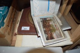 MIXED LOT: ALBUMS, VARIOUS POST CARDS AND OTHER ASSORTED EPHEMERA
