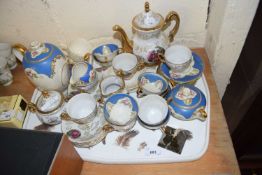 TRAY OF VARIOUS ASSORTED CONTINENTAL TEA AND COFFEE WARES