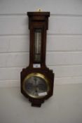 ART DECO STYLE ANEROID BAROMETER AND THERMOMETER